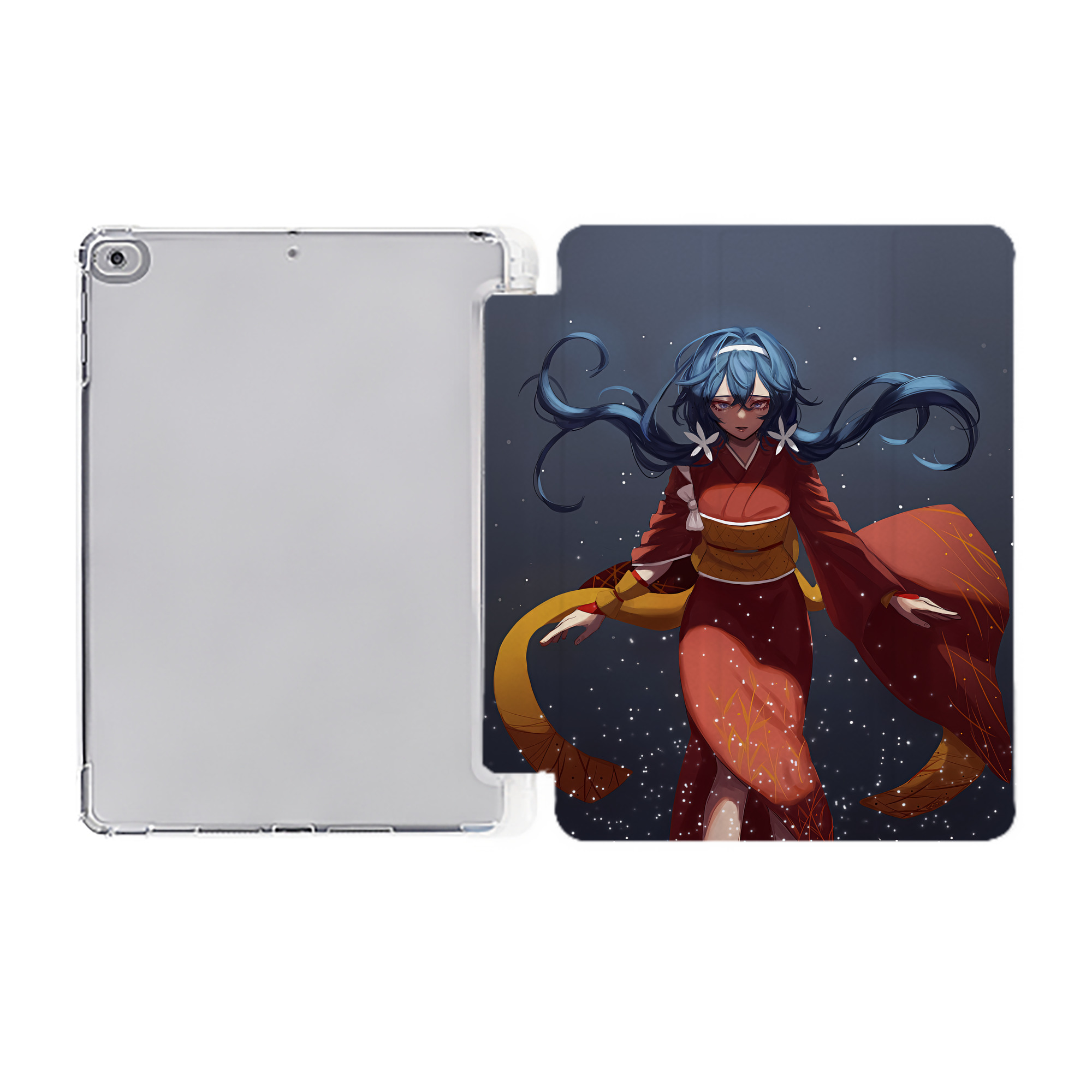 （画像用） 文豪ストレイドッグス Bungo Stray Dogs IPad ケース ペン収納付き 三つ折りスタンド PUレザー×シリコン 対応機種9.5/10.5/10.9インチ